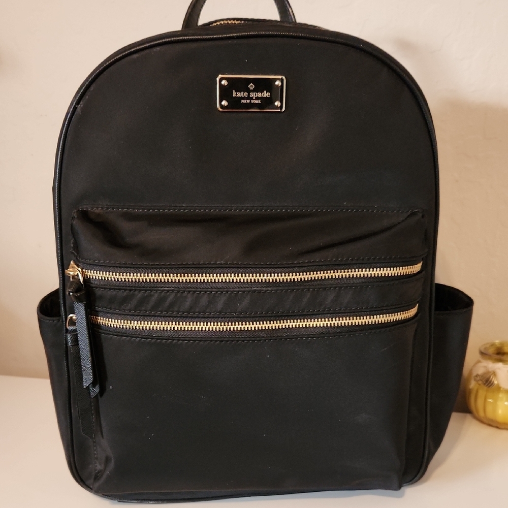 Kate Spade Black Nylon Backpack